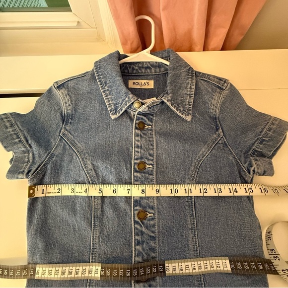 Rolla’s Sailor Denim Romper in Mid Blue - Small NWT - Picture 9 of 11